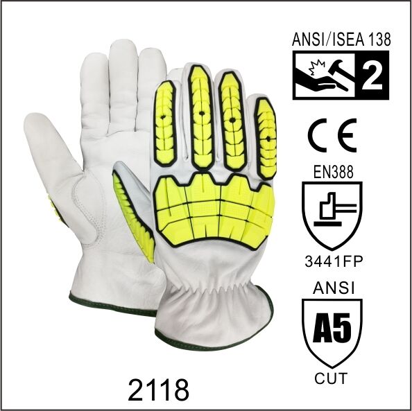 360 Degree Impact & Anti-cut Full Protection Leather gloves